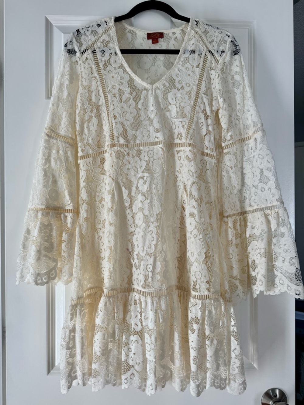 Scully White Crochet Lace Top Size Small